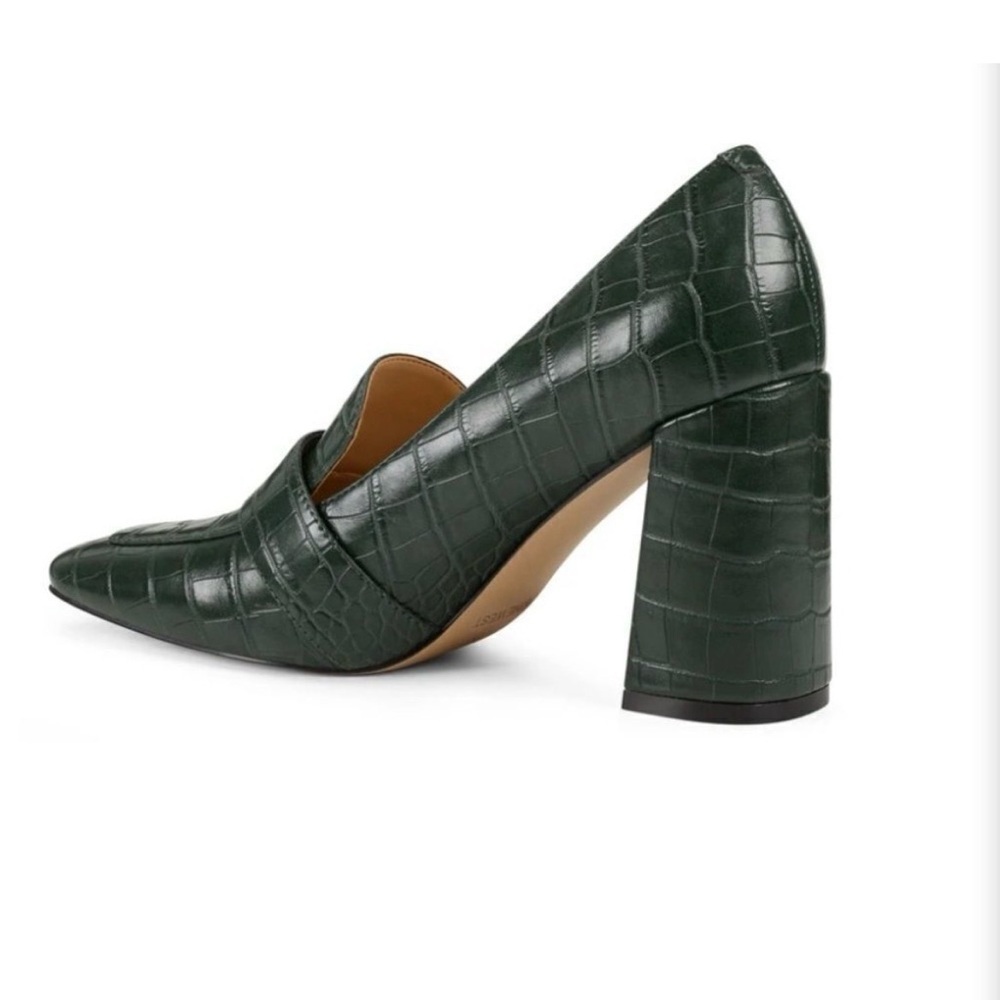 Nine West Urila Croc Heeled Loafer Pump - Picture 2 of 7